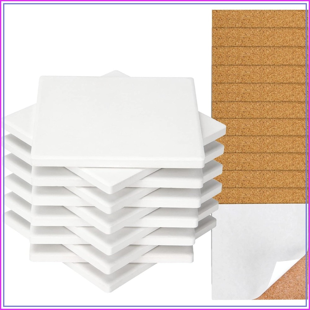 12 Pack Ceramic Coasters for C - огляд і ціна Ceramic Tile Blank
