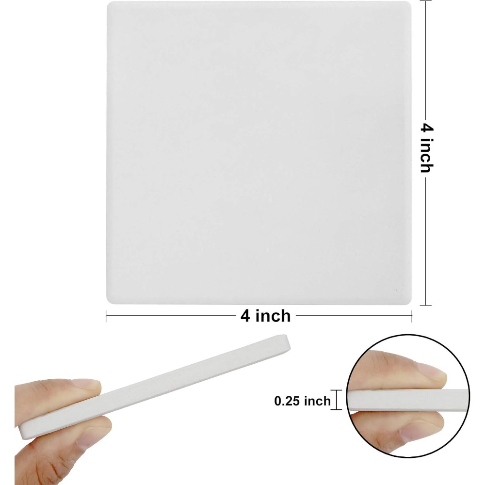 12 Pack Ceramic Coasters for C - огляд і ціна Ceramic Tile Blank