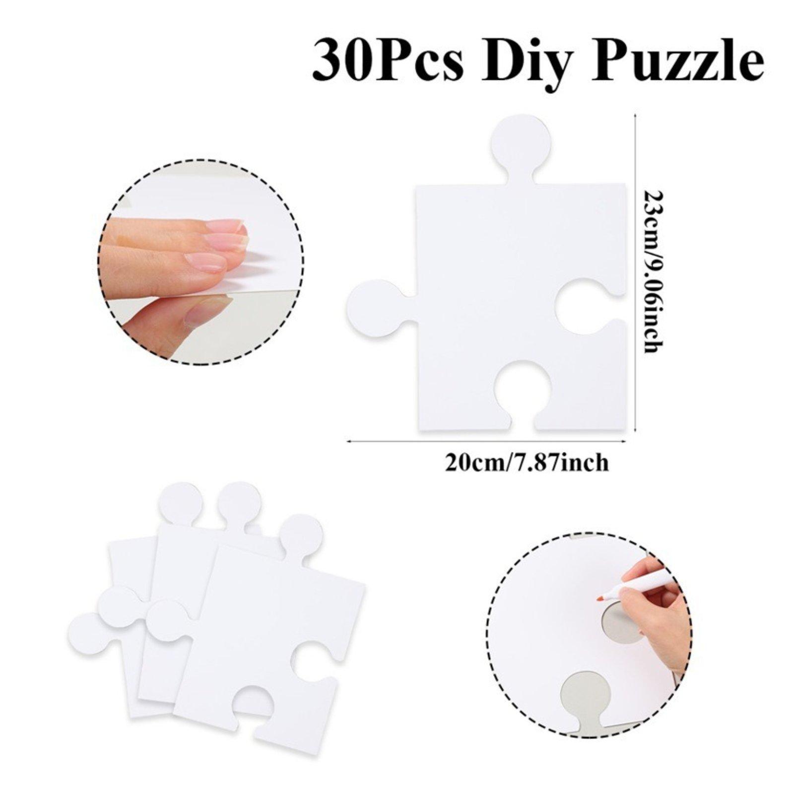30x Puzzle Pieces Coloring Dra - огляд і ціна Puzzle Blank White